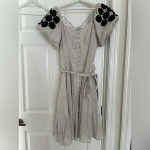 Innika Choo Linen Striped Dress